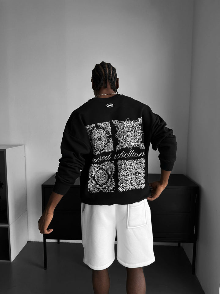 Oversize Sacred Rebellion Sweater - Svart