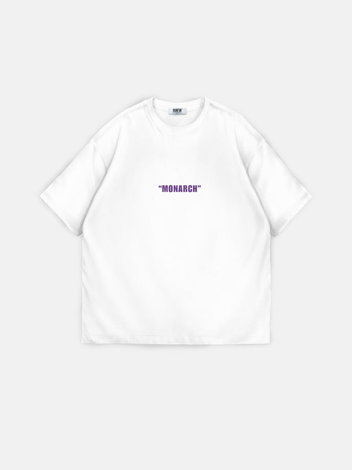 Oversize Monarch T-Shirt - Ecru och Lila