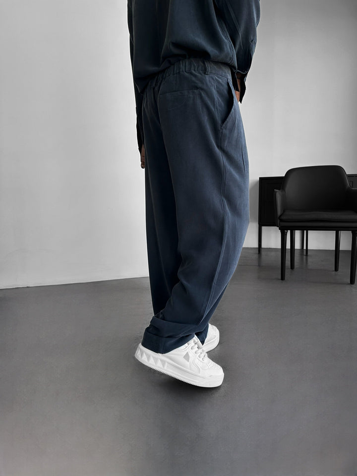 Baggy Tencel Byxor - Svart