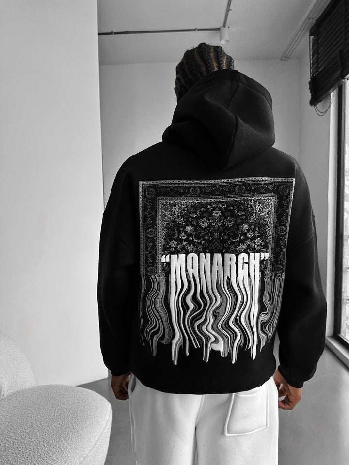 Oversize Monarch Hoodie - Svart och Vit