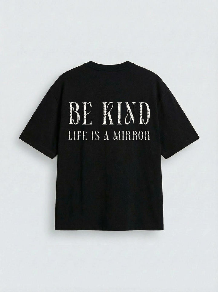 Oversize Be Kind T-shirt - Svart