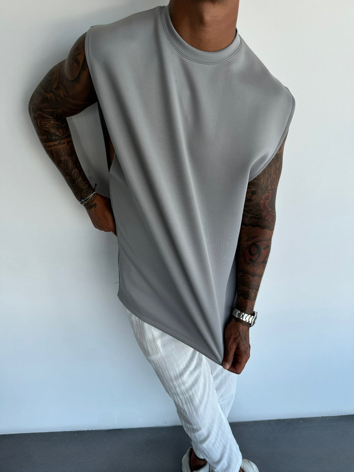 Oversize Dykartopp - Grå