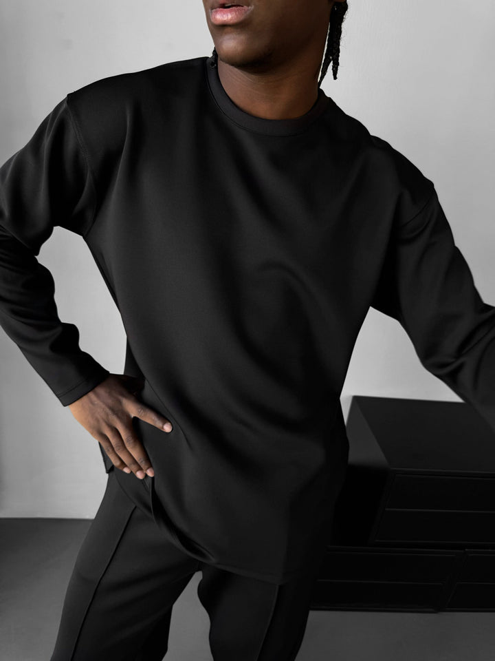 Oversize Dykarsweatshirt - Svart