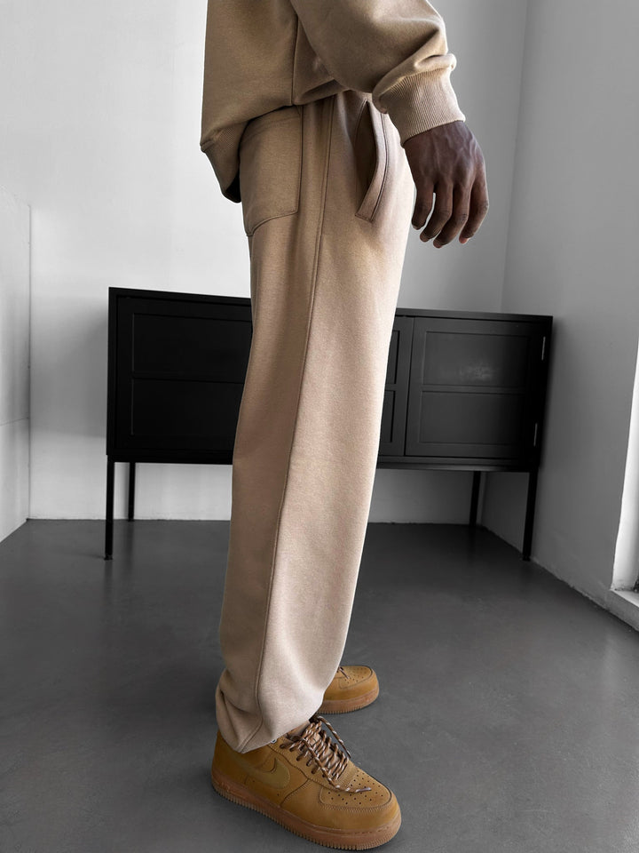Lös Passform Basic Jogger - Beige