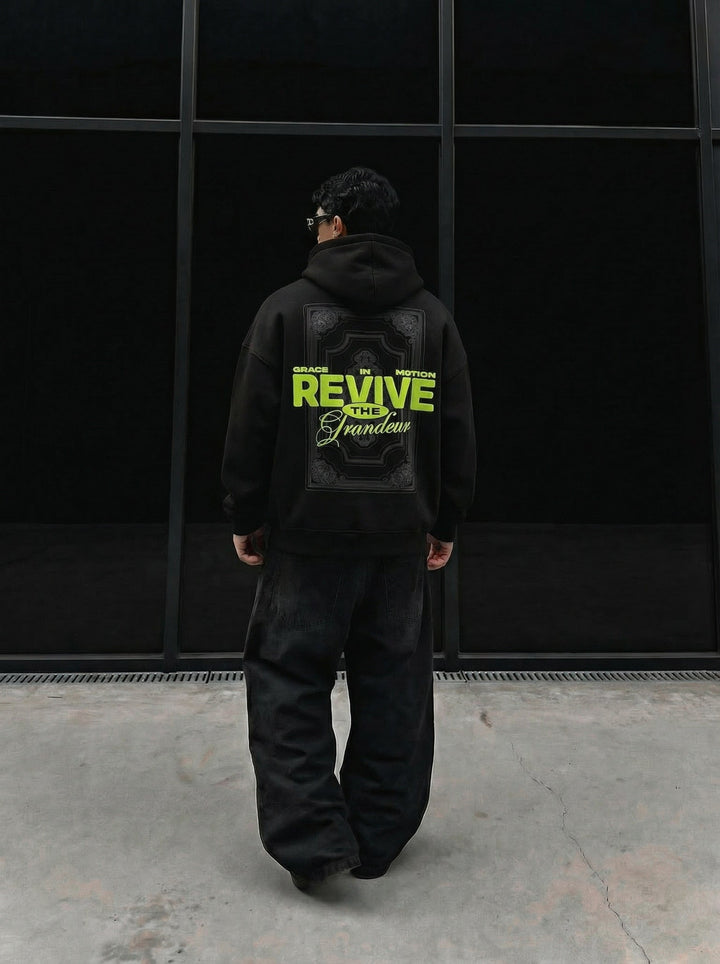 Oversize Revive Hoodie - Svart