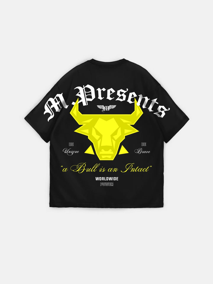 Oversize Bull Worldwide T-shirt - Svart och Gul