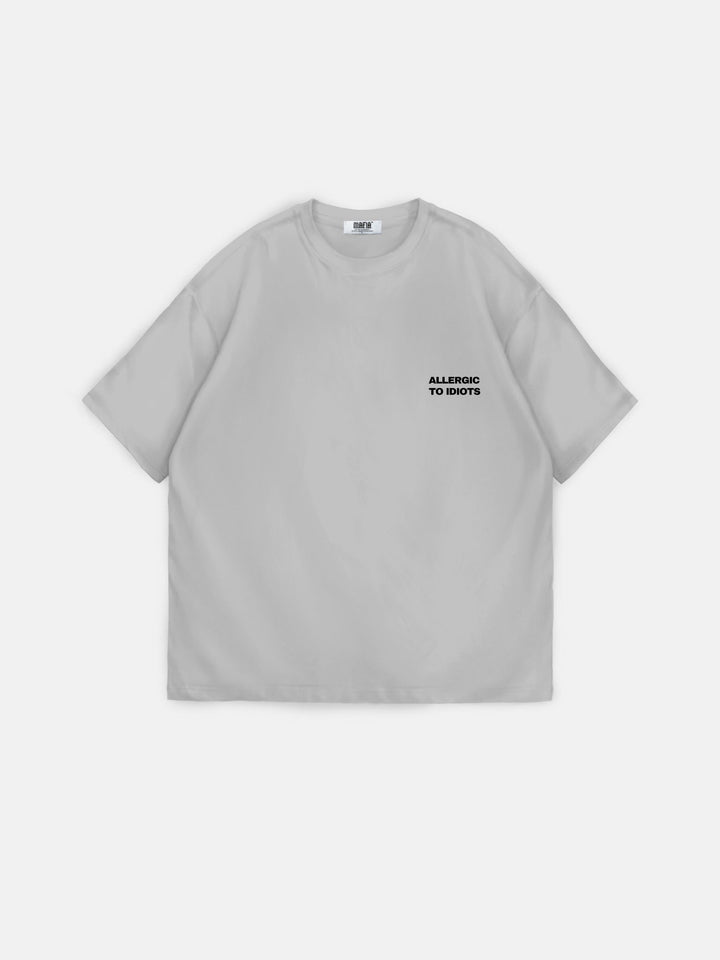 Överdimensionerad Statement T-shirt - Grå