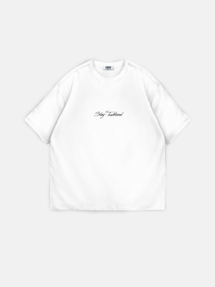 Oversize Stay Traditionell T-shirt - Ecru