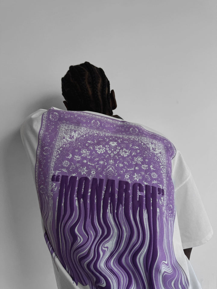 Oversize Monarch T-Shirt - Ecru och Lila