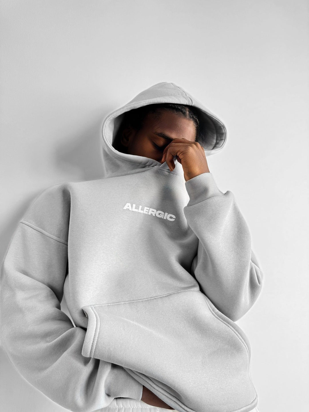 Oversize Allergisk Hoodie - Grå
