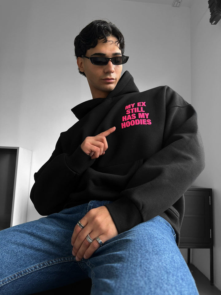 Oversize EX Del II Hoodie - Svart och Lila