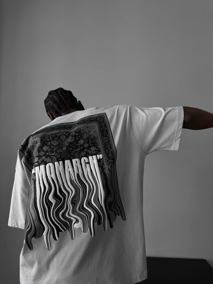 Oversize Monarch T-Shirt - Grå och Vit