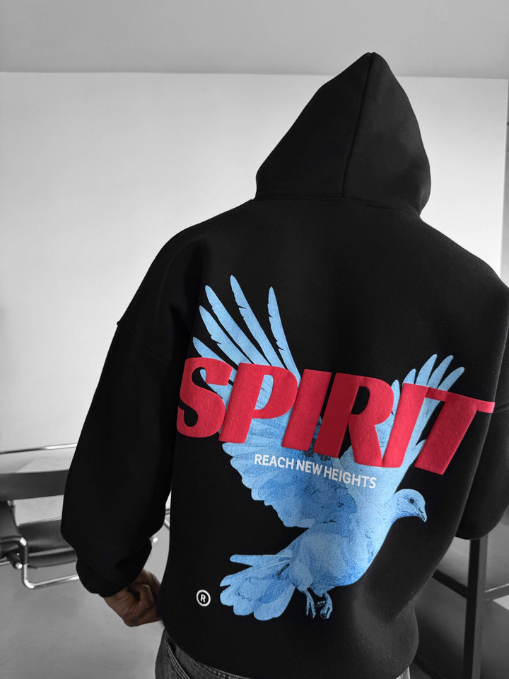Oversize Spirit Hoodie - Svart