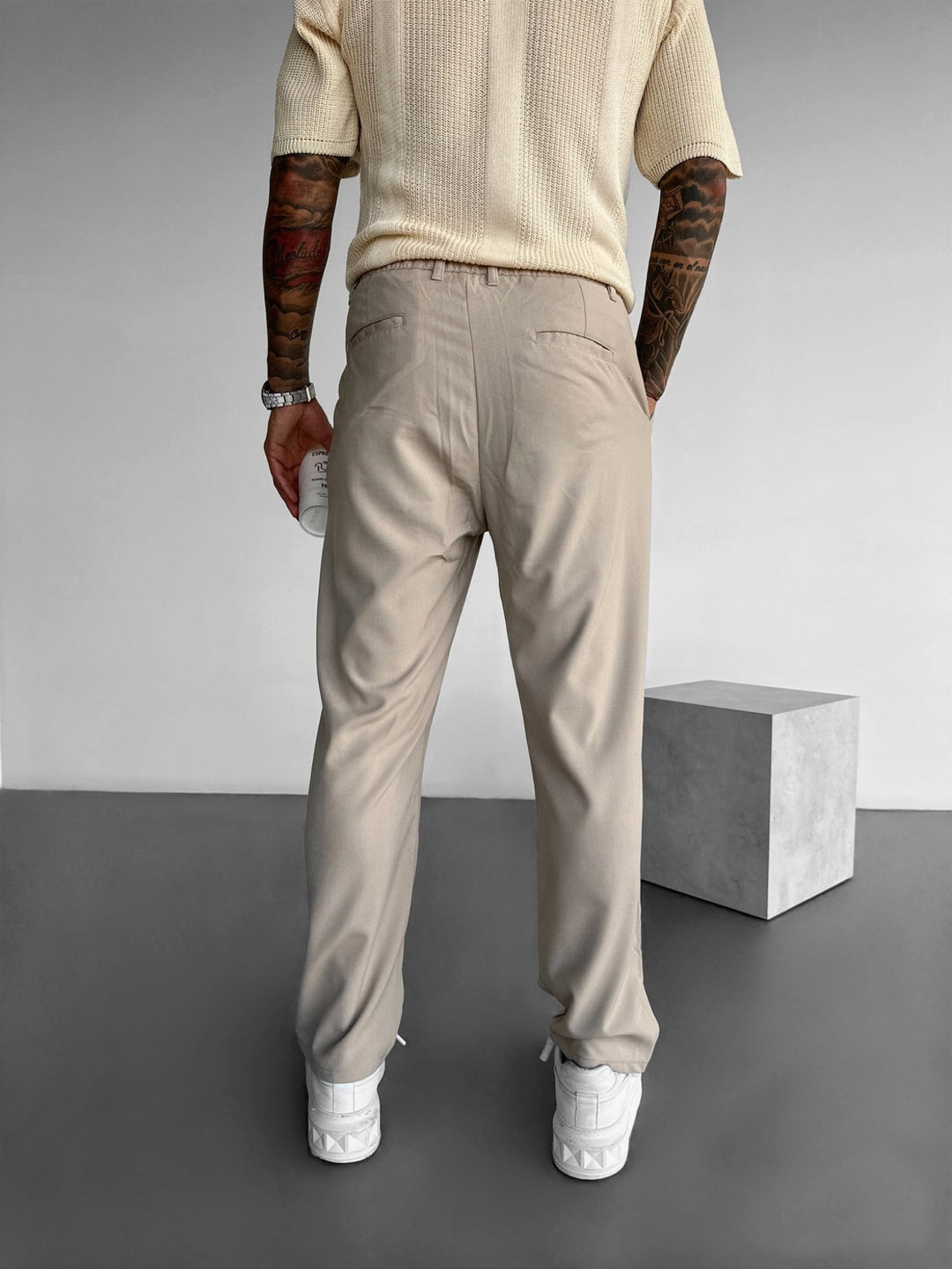 Baggy Chino Byxor - Beige