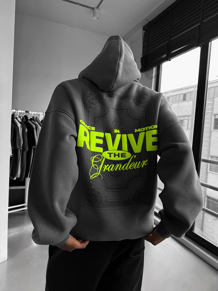 Oversize Revive Hoodie - Antracit
