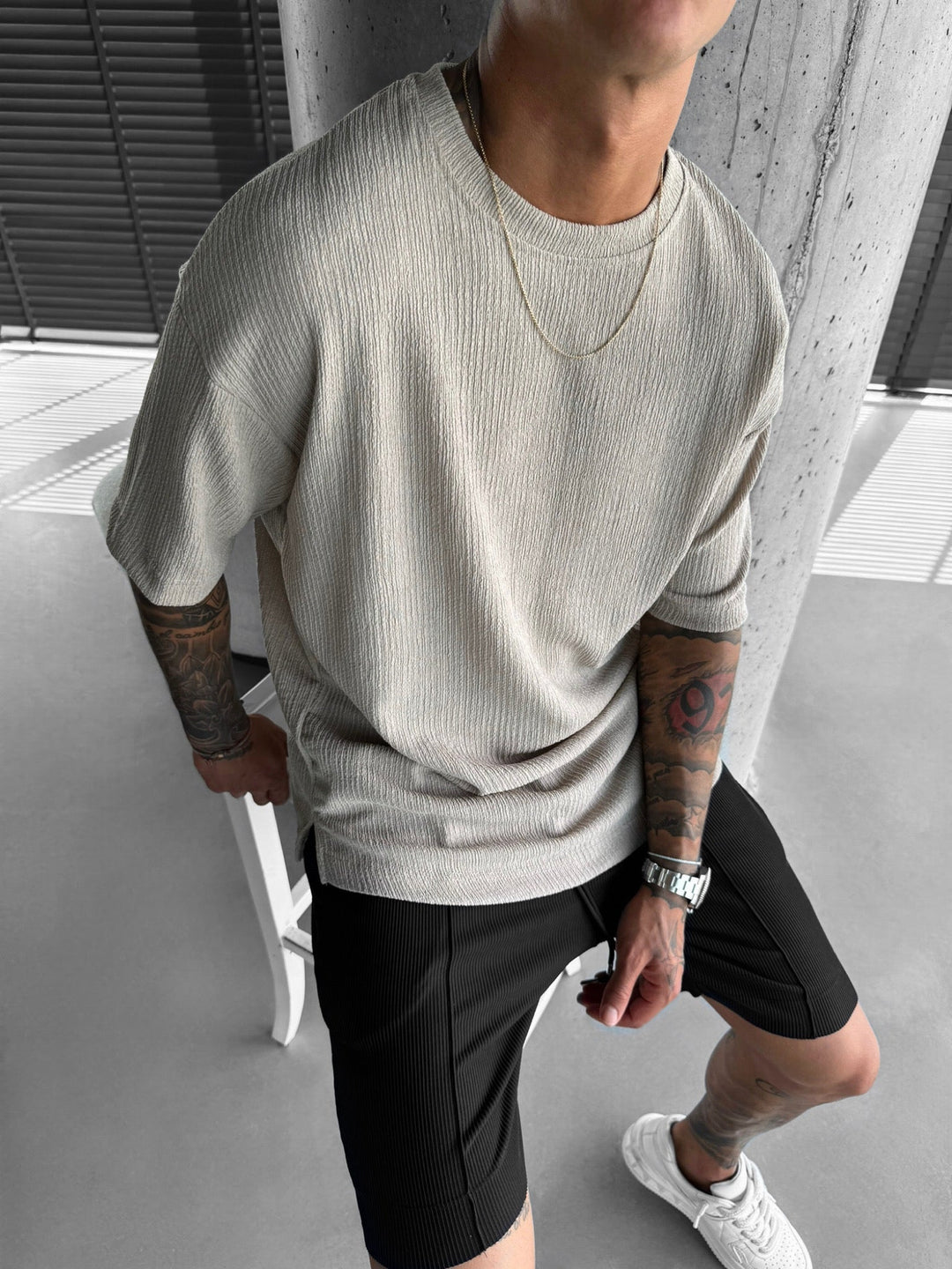 Oversize Crepe T-shirts - Sten