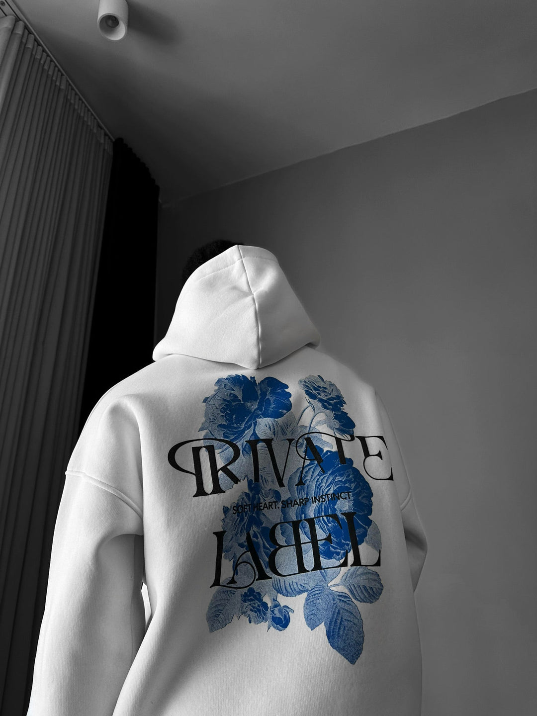 Oversize Privat Märke Hoodie - Ecru