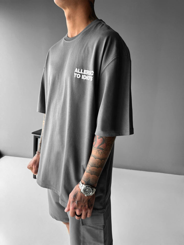 Oversize Statement T-shirt - Antracit