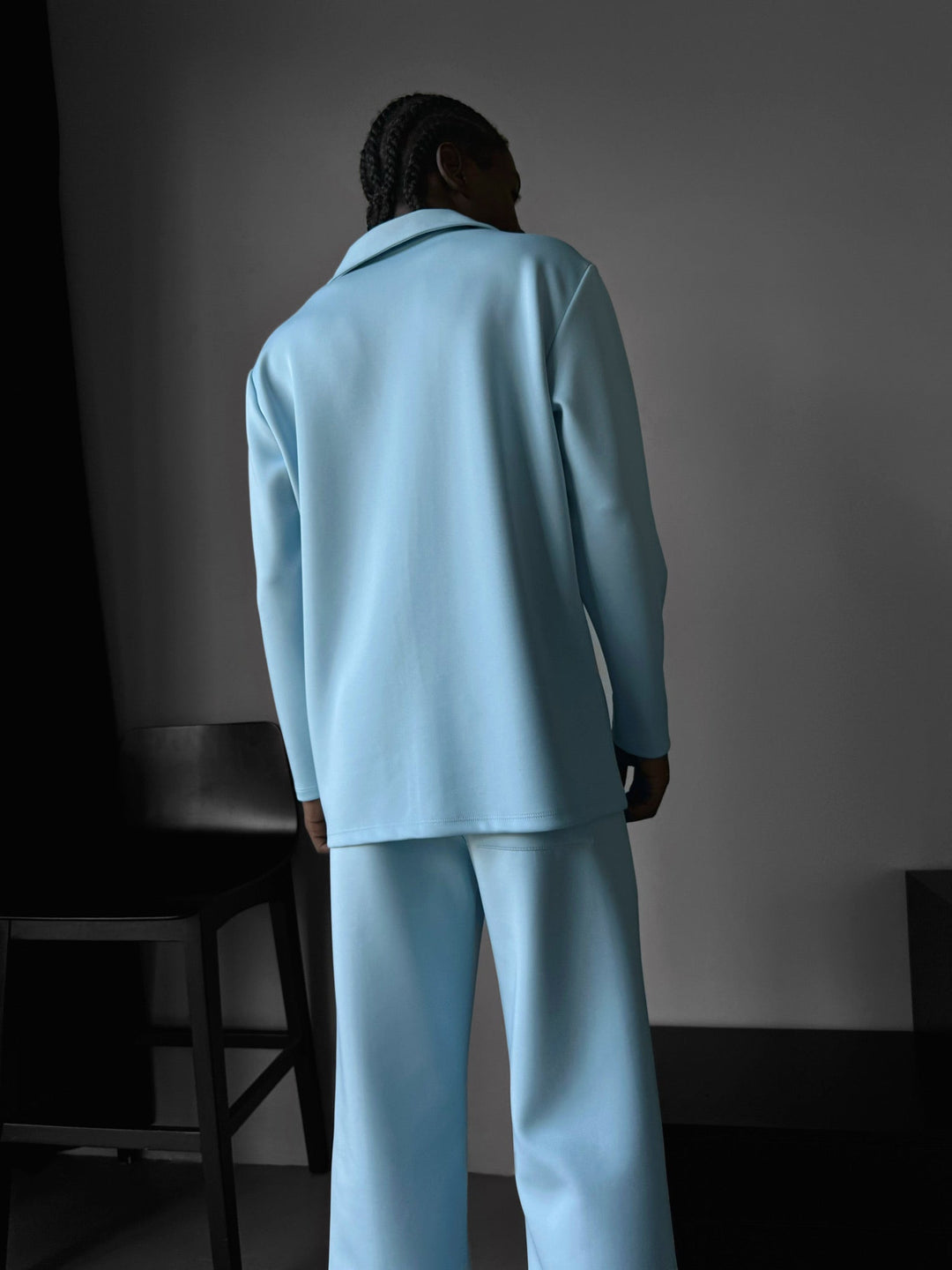 Oversize Diver Long Sleeve Shirt - Babyblue