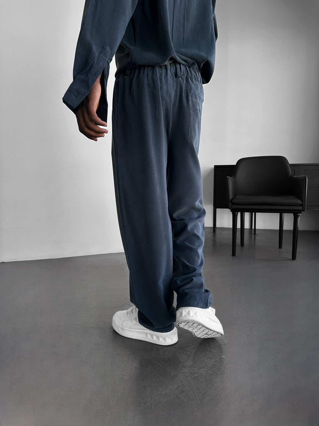 Baggy Tencel Byxor - Svart