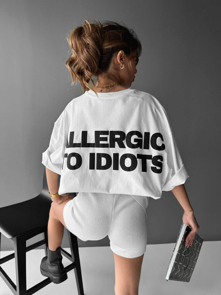Oversize Statement T-shirt - Ecru
