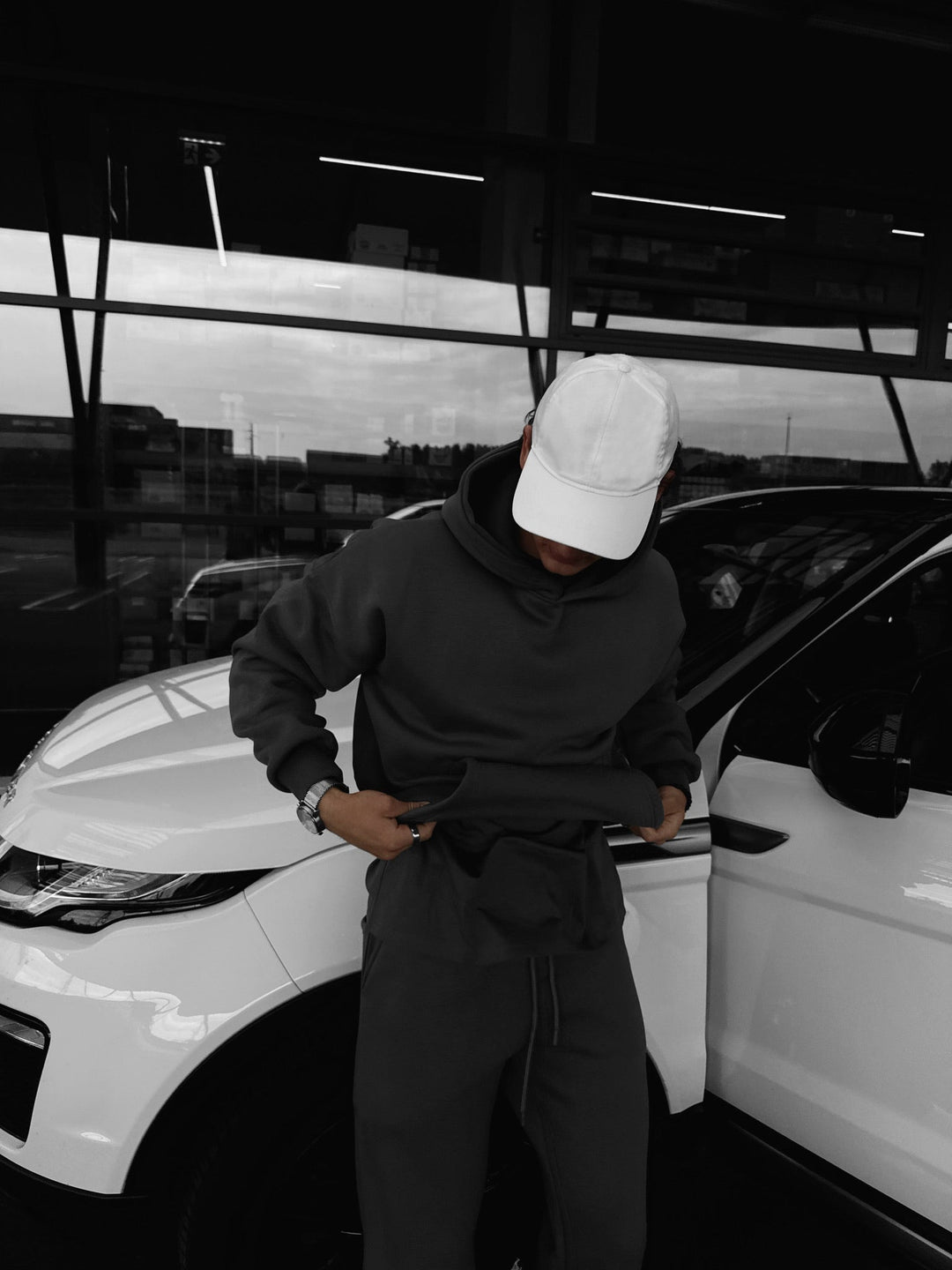 Oversize Basic Hoodie - Antracit