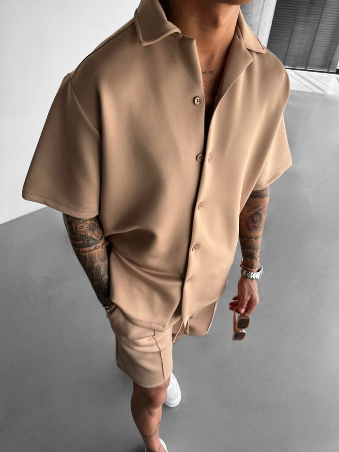 Oversize Dykarskjorta - Beige