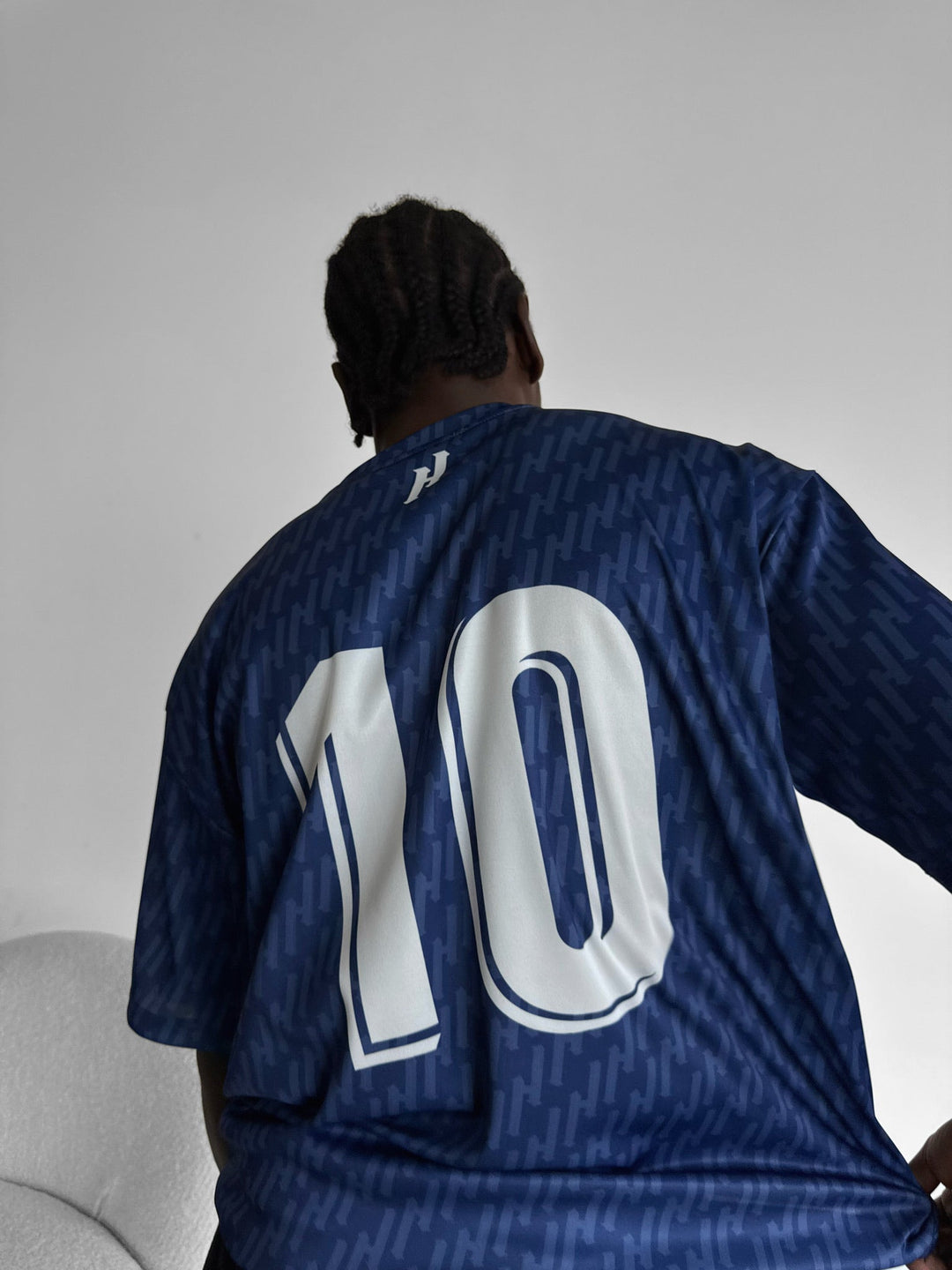 Oversize Mafia Trikot T-Shirt - Blå