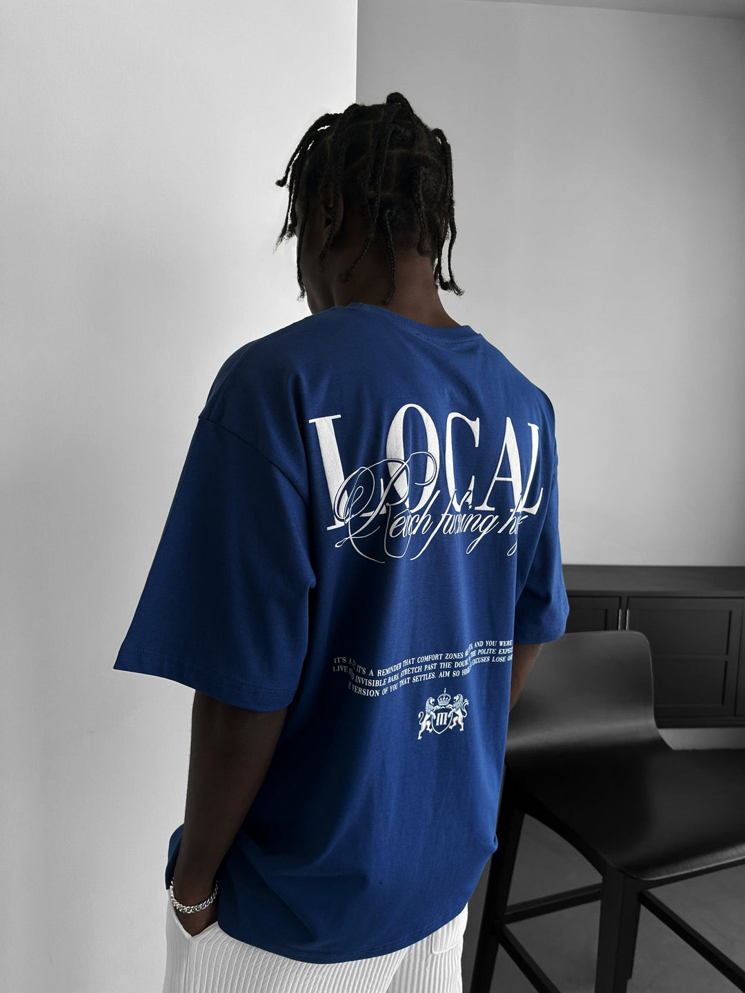 Oversize Lokal T-shirt - Navy Peony