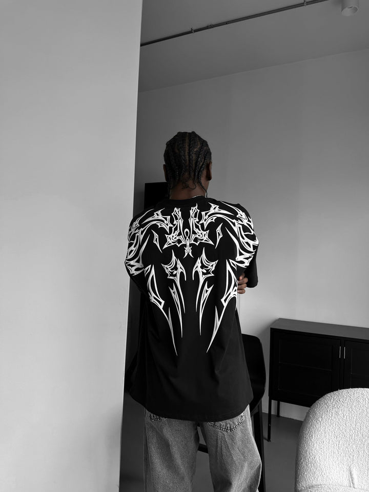 Oversize Mafia Tribal T-shirt - Svart