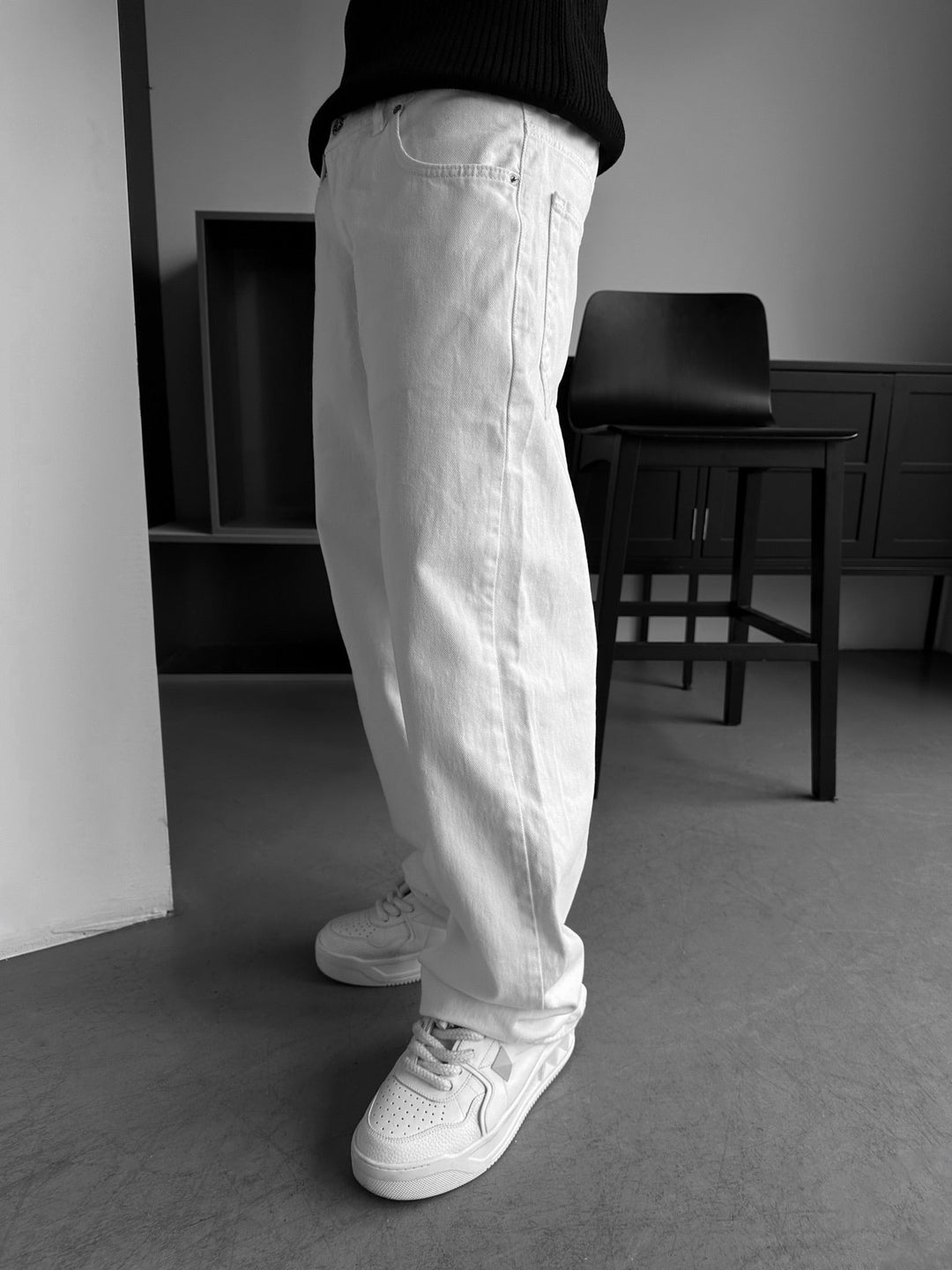 Relax Baggy Jeans - Vit