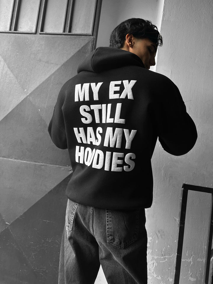 Oversize EX Del II Hoodie - Svart och Vit