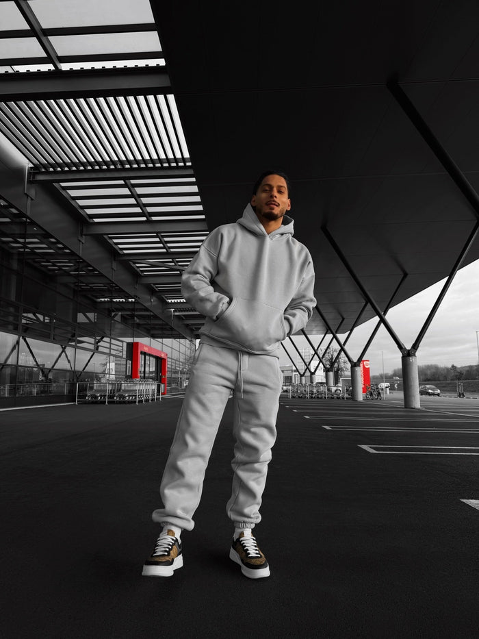Oversize Basic Hoodie - Grå