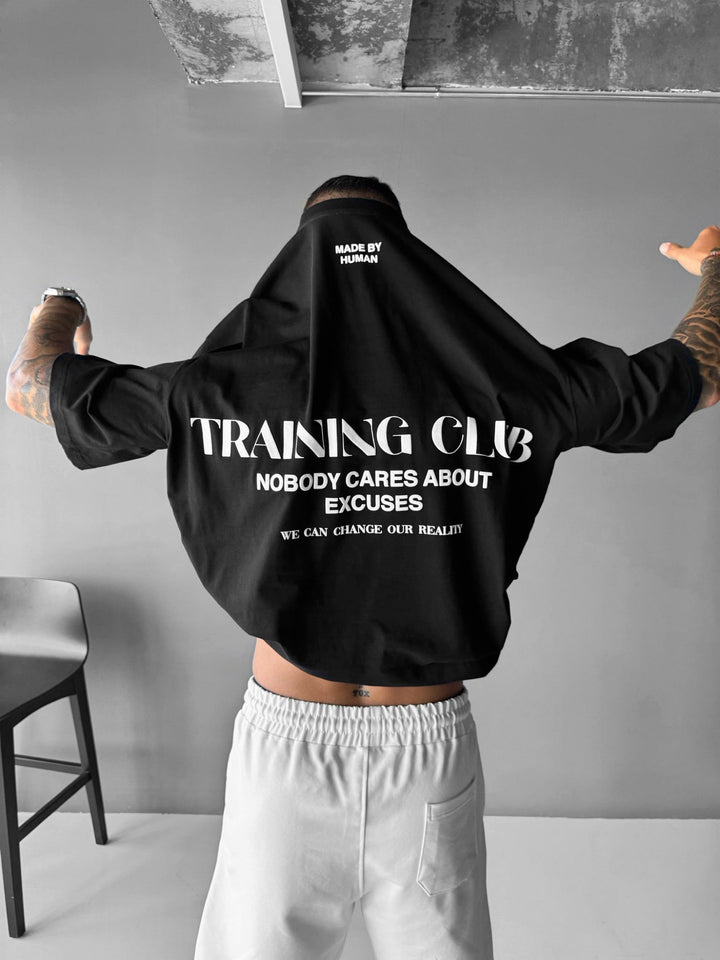 Oversize Träningsklubb T-shirt - Svart