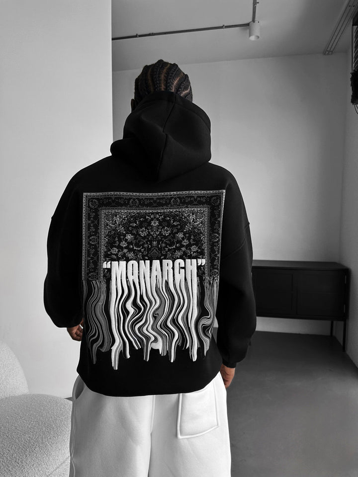 Oversize Monarch Hoodie - Svart och Vit