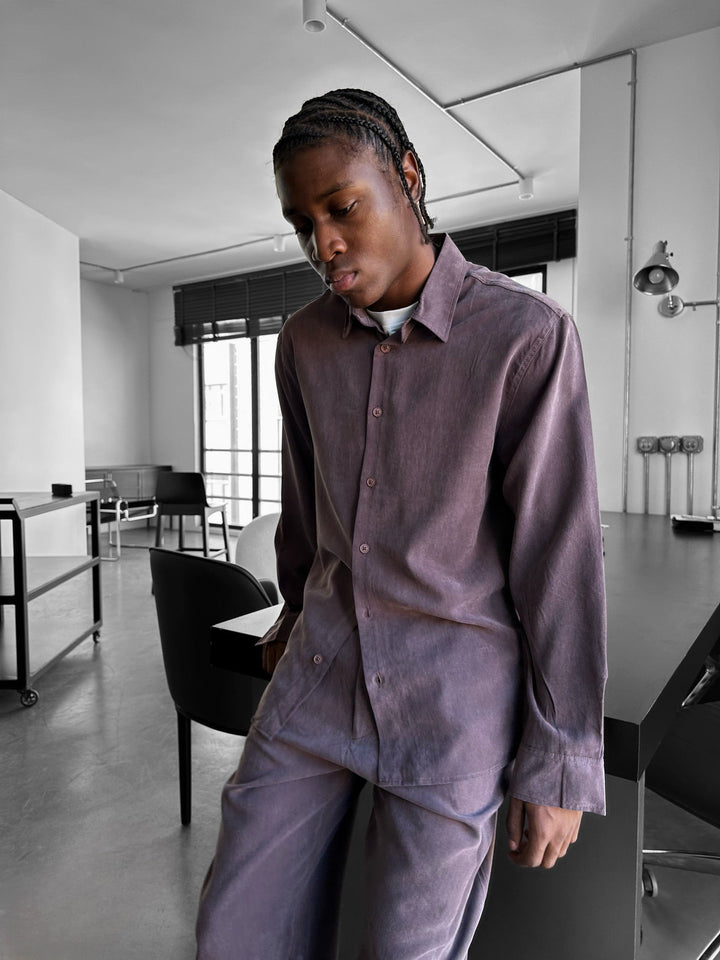 Oversize Tencel Skjorta - Deauville Mauve