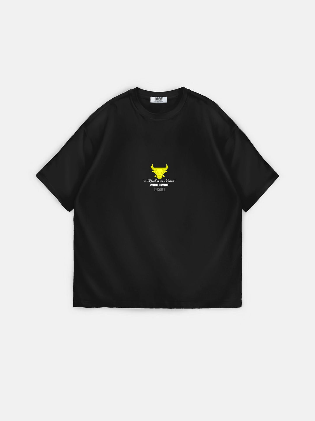 Oversize Bull Worldwide T-shirt - Svart och Gul