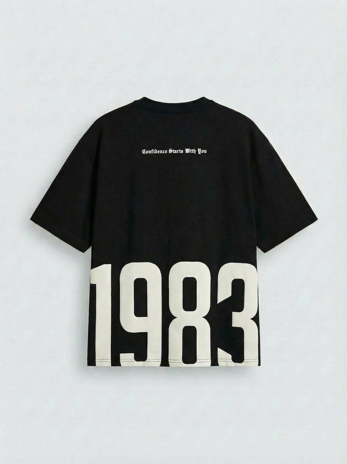 Oversize 1983 T-shirt - Svart