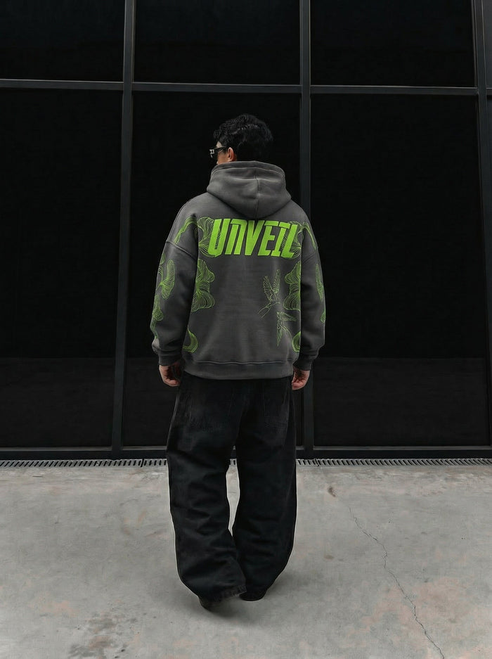 Oversize Unveil Hoodie - Antracit