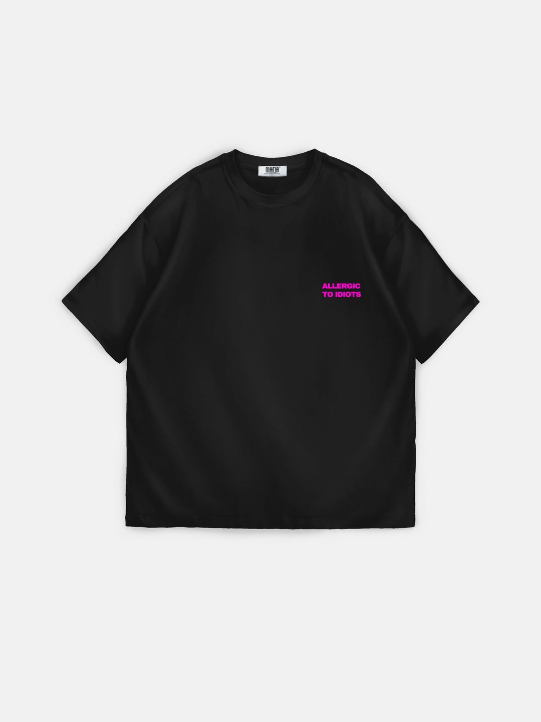 Oversize Statement T-shirt - Svart och Lila