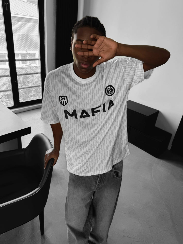 Oversize Mafia Tröja T-Shirt - Vit