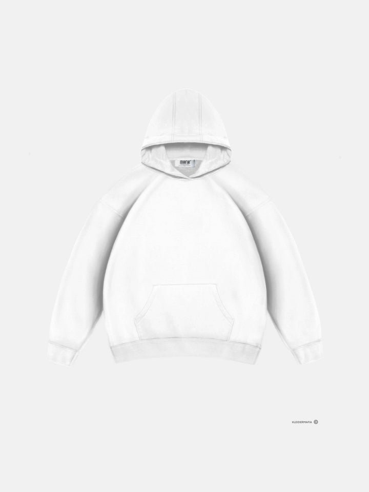 Oversize Basic Hoodie - Vit