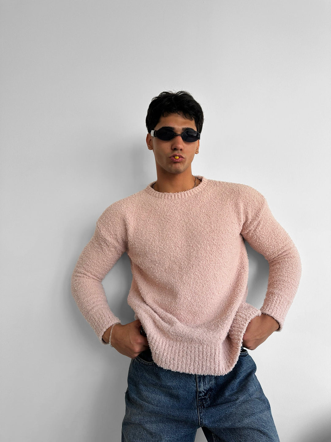 Oversize Plush Pullover - Rosarök