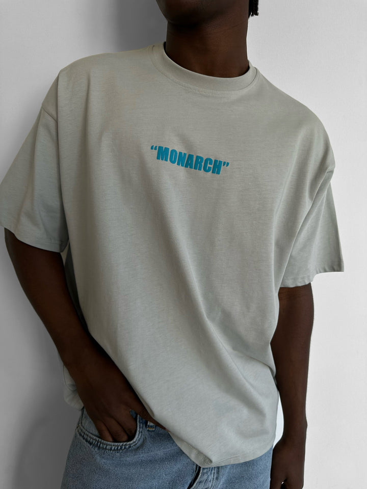 Oversize Monarch T-shirt - Grå och Blå