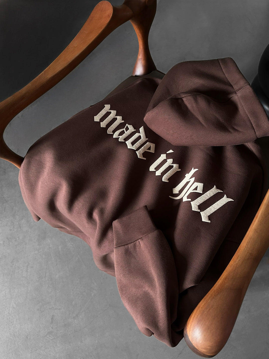 Oversize Made in Hell Hoodie - Brun