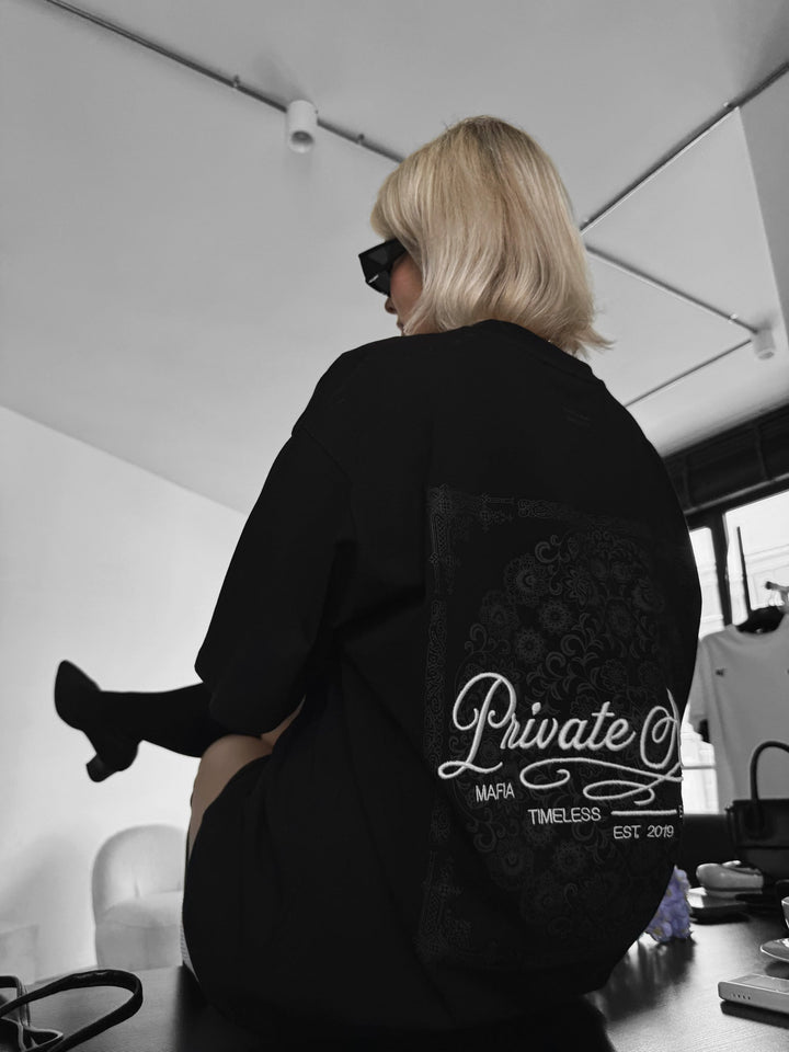 Oversize Privat Arkiv T-shirt - Svart