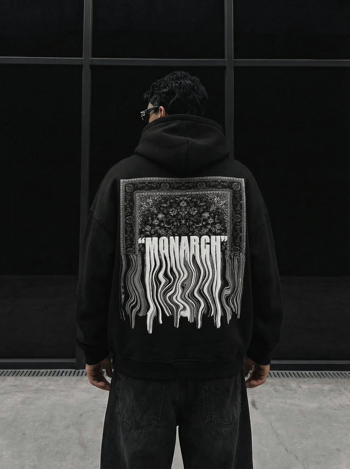 Oversize Monarch Hoodie - Svart och Vit