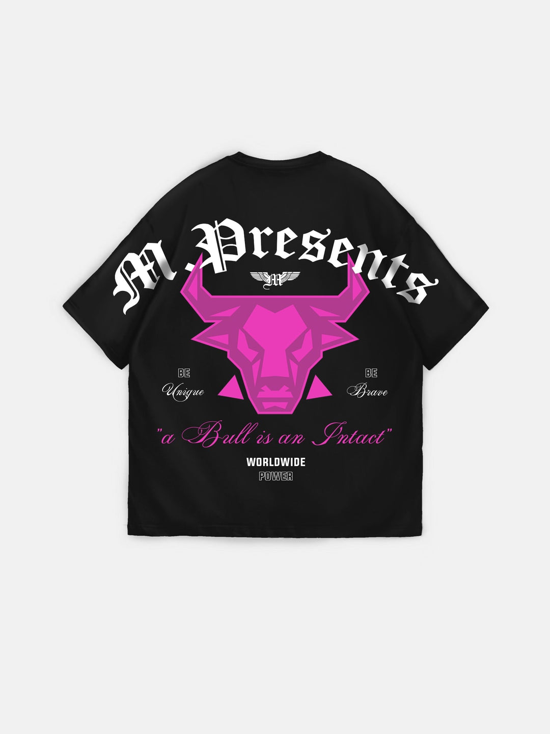 Oversize Bull Worldwide T-shirt - Svart och Lila