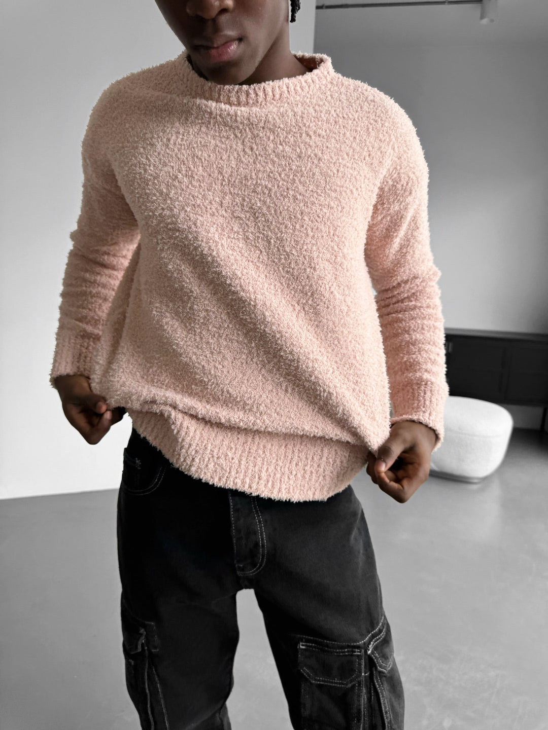 Oversize Plush Pullover - Rosarök
