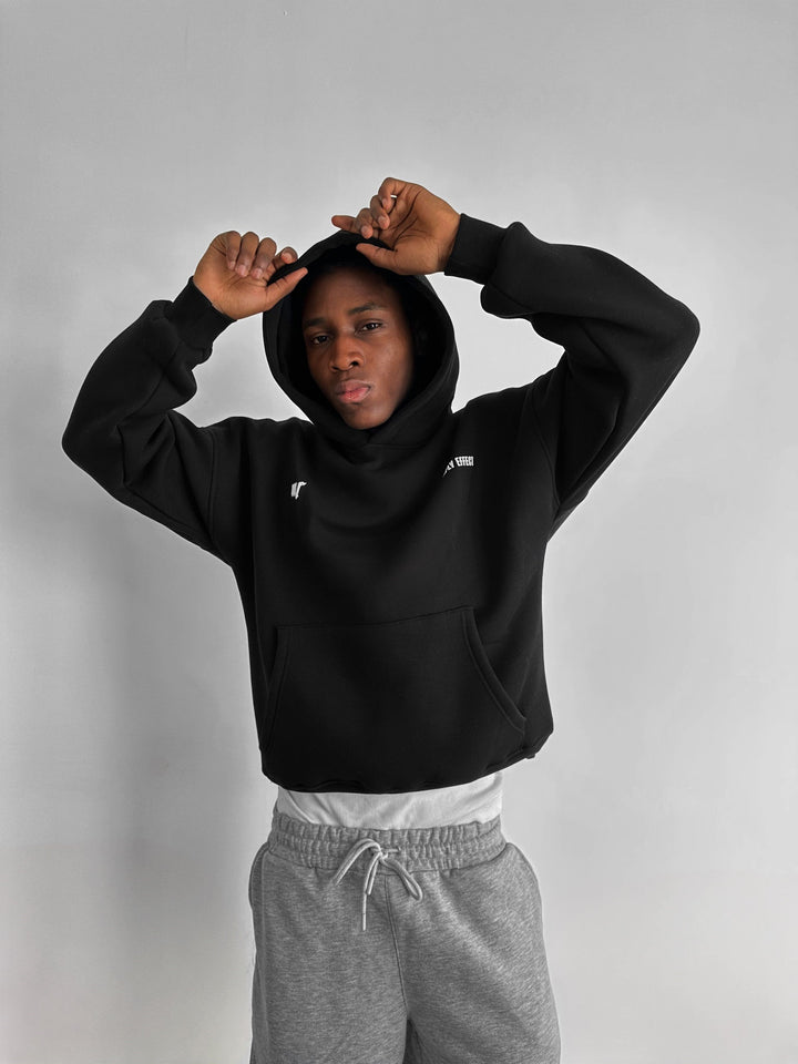 Överdimensionerad Butterfly Effect Hoodie - Svart och Antracit